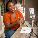 Content Creator Creating Engaging Content For Her Business